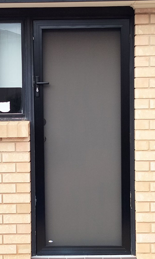 Crimsafe screen door that complies with pool safety regulations